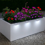 White Solar Planter/Fence Lights with Automatic Sensor